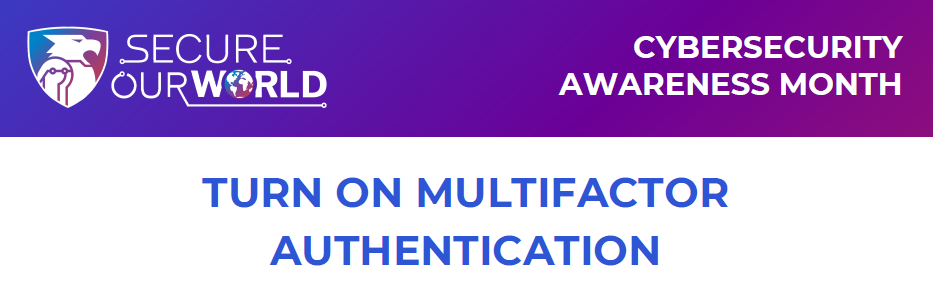 Multifactor authentication banner